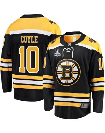 Charlie Coyle 10 Boston Bruins Stanley Cup 2023 Playoffs Patch Home Breakaway Men Jersey - Black