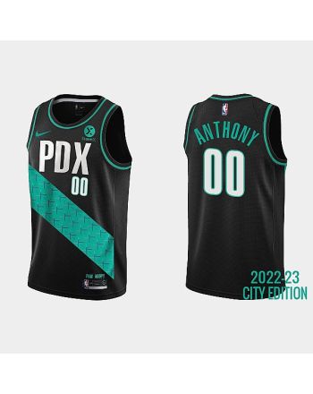 Portland Trail Blazers 00 Custom 2022-23 City Edition Black Men Jersey