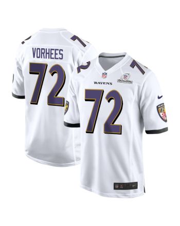 Andrew Vorhees 72 Baltimore Ravens 2024 Divisional Patch Game Men Jersey - White