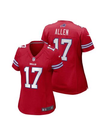 Josh Allen 17 Buffalo Bills Women Alternate Game Jersey - Red