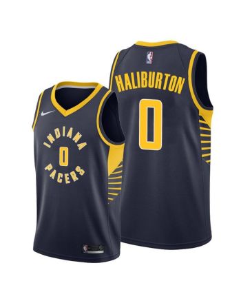 Tyrese Haliburton 0 Indiana Pacers 2022 Icon Edition Blue Jersey - Men Jersey