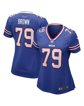 Ruben Brown 79 Buffalo Bills Women Game Retired Jersey - Royal