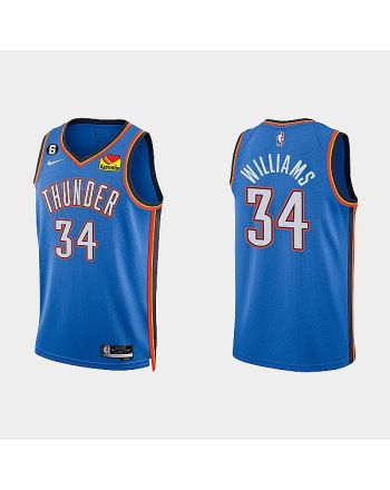 Oklahoma City Thunder 34 Kenrich Williams 2022-23 Icon Edition White Men Jersey