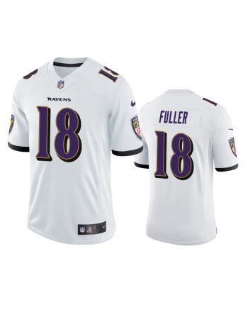 Baltimore Ravens 18 Kyle Fuller White Vapor Limited Jersey