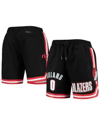 Damian Lillard 0 Black Portland Trail Blazers Team Player Shorts - Men