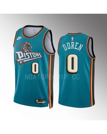 Detroit Pistons Jalen Duren 2022-23 Classic Edition Teal 0 Jersey Swingman