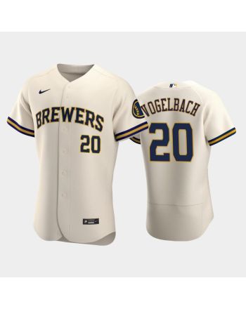 Milwaukee Brewers 20 Daniel Vogelbach Home Team Cream Jersey Jersey