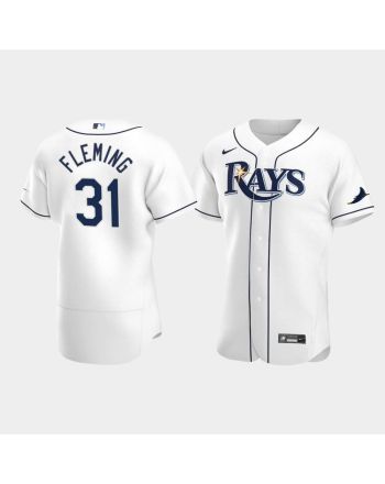 Josh Fleming 31 Tampa Bay Rays White Home Jersey Jersey