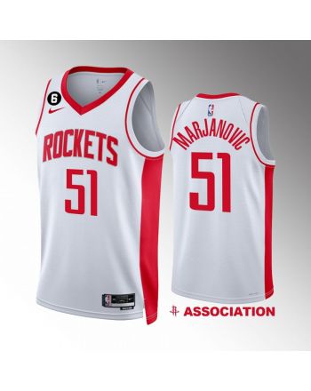 Houston Rockets 2022-23 Boban Marjanovic 51 Association Edition White Jersey Swingman