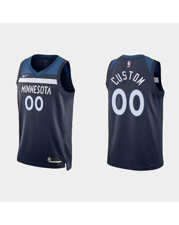 Minnesota Timberwolves 00 A. J. Lawson 2022-23 Icon Edition Navy Men Jersey