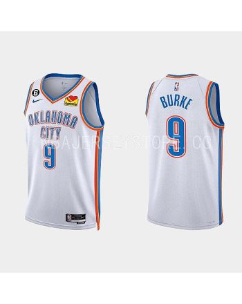 Oklahoma City Thunder Trey Burke 9 2022-23 Association Edition White Men Jersey Swingman