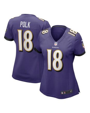 Makai Polk Baltimore Ravens Women's Player Game Jersey - Purple