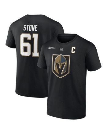 Mark Stone Vegas Golden Knights 2023 Stanley Cup Champions Stack T-Shirt - Black