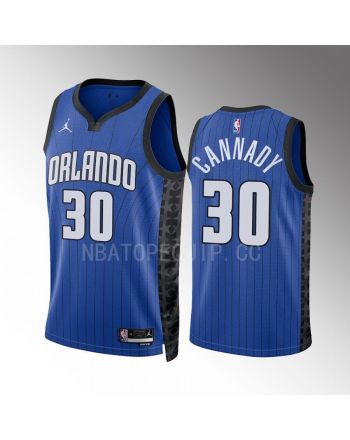 Devin Cannady 30 2022-23 Orlando Magic Blue Statement Edition Jersey Swingman