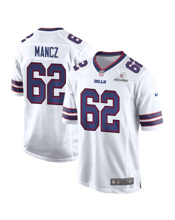 Greg Mancz 62 Buffalo Bills 2024 Divisional Patch Game Men Jersey - White