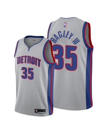 Marvin Bagley III 35 Detroit Pistons Statement Edition Gray Jersey 2022 Trade - Men Jersey