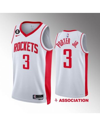 Houston Rockets Kevin Porter Jr. 3 Association Edition 2022-23 White Jersey Swingman