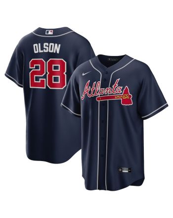 Matt Olson 28 Atlanta Braves Alternate Player Men Jersey - Navy