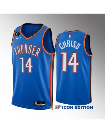 Marquese Chriss 14 Oklahoma City Thunder Blue Men Jersey 2022-23 Icon Edition Swingman