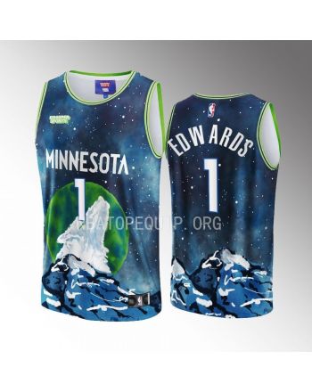 Anthony Edwards 1 Minnesota Timberwolves NBA & KidSuper Studios Unisex Hometown Jersey