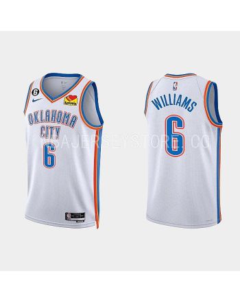 Oklahoma City Thunder Jaylin Williams 6 2022-23 Association Edition White Men Jersey Swingman