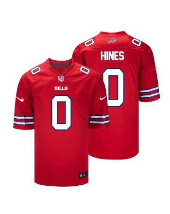 Nyheim Hines 0 Buffalo Bills Men Alternate Game Jersey - Red