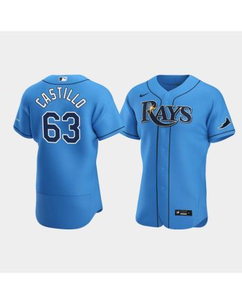 Men's Tampa Bay Rays Diego Castillo 63 Light Blue Alternate Jersey Jersey