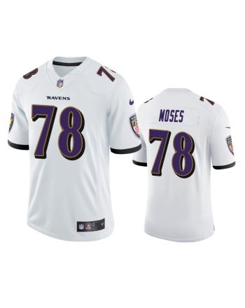 Men's Jersey Baltimore Ravens Morgan Moses 78 White Vapor Limited Jersey