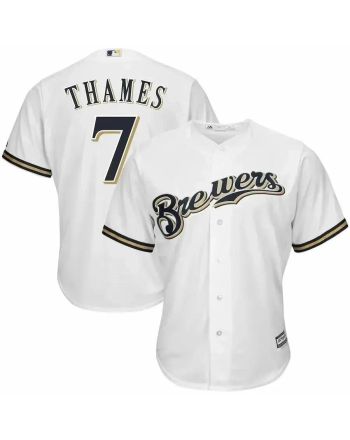 Eric Thames Milwaukee Brewers Cool Base Jersey - White