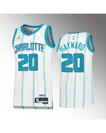 Gordon Hayward 20 2022-23 Charlotte Hornets White Association Edition Jersey Swingman