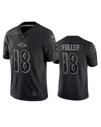 Kyle Fuller 18 Baltimore Ravens Black Reflective Limited Jersey - Men