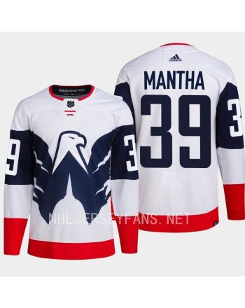 Anthony Mantha 39 Washington Capitals 2023 Jersey Stadium White Primegreen