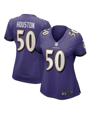 Justin Houston 50 Baltimore Ravens Women's Game Jersey - Purple