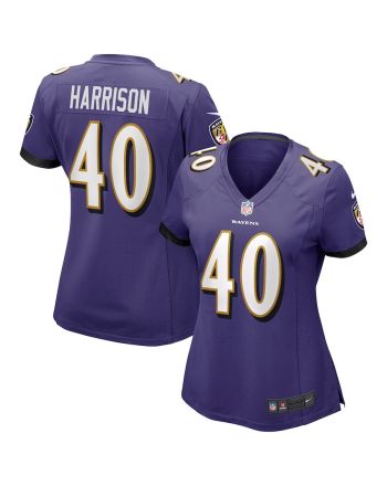 Malik Harrison 40 Baltimore Ravens Women's Game Jersey - Purple