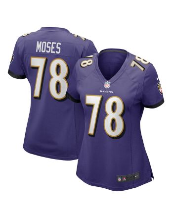 Morgan Moses 78 Baltimore Ravens Women's Game Player Jersey - Purple