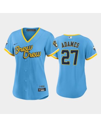 Willy Adames 27 Milwaukee Brewers Powder Blue 2022-23 City Connect Women's Jersey