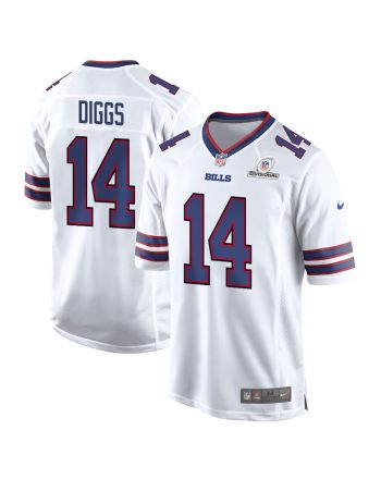 Stefon Diggs 14 Buffalo Bills 2024 Divisional Patch Game Men Jersey - White