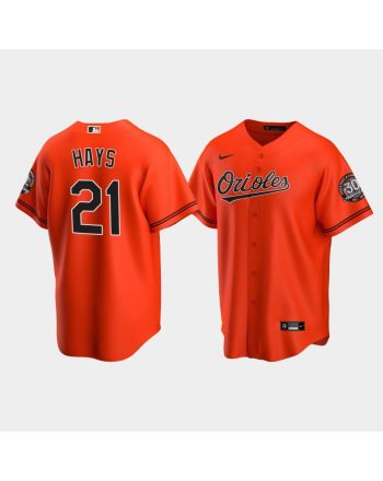 Men's Baltimore Orioles Austin Hays 21 Alternate Team Orange Jersey Jersey