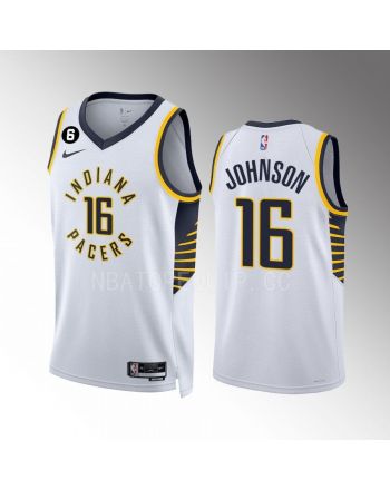 James Johnson 16 Indiana Pacers White Association Edition 2022-23 Men Jersey Swingman