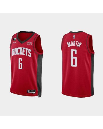 Houston Rockets 6 Kenyon Martin Jr. 2022-23 Icon Edition Red Men Jersey