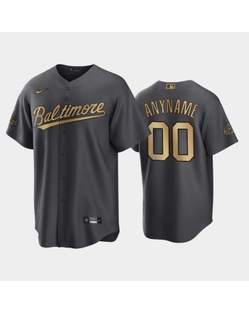 Baltimore Orioles Custom 00 2022-23 All-Star Game AL Charcoal Jersey