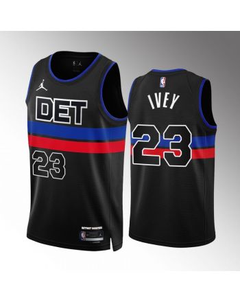 Jaden Ivey 23 2022-23 Detroit Pistons Black Statement Edition Jersey Swingman