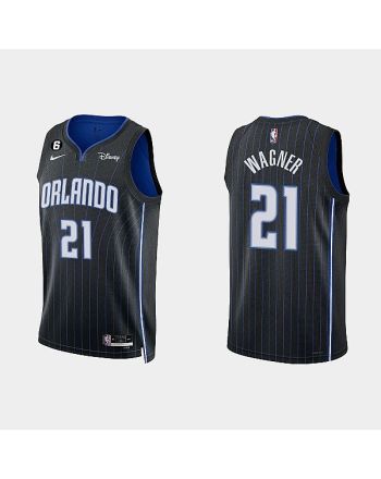 Orlando Magic 21 Moritz Wagner 2022-23 Icon Edition Black Men Jersey