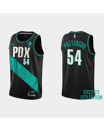 Portland Trail Blazers 54 Patrick Patterson 2022-23 City Edition Black Men Jersey