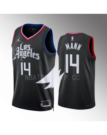 Terance Mann 14 Los Angeles Clippers Black Statement Edition 2022-23 Jersey Swingman