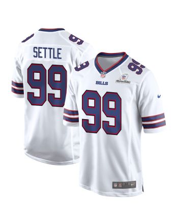 Tim Settle 99 Buffalo Bills 2024 Divisional Patch Game Men Jersey - White