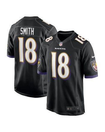 Roquan Smith 18 Baltimore Ravens Alternate Game Player Jersey - Black