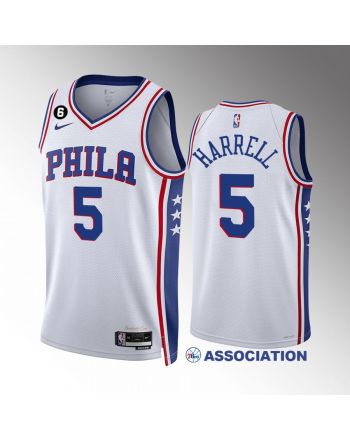 Montrezl Harrell 5 Philadelphia 76ers White Jersey 2022-23 Association Edition Swingman