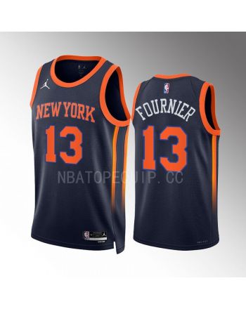 New York Knicks Evan Fournier 13 2022-23 Statement Edition Navy Men Jersey Swingman