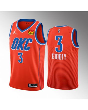 Oklahoma City Thunder Josh Giddey 3 2022-23 Statement Edition Orange Jersey Swingman